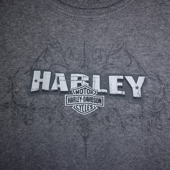 Harley Davidson L Gray Racerback Tank Top - Picture 2 of 3